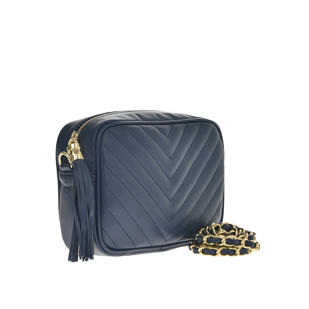 Geanta dama din piele naturala Chiara Canotti CC0888, Albastru, #2, Bagsy