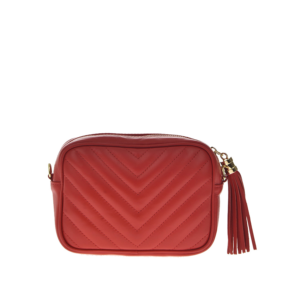 Geanta dama din piele naturala Chiara Canotti CC0888, Rosu, #3, Bagsy