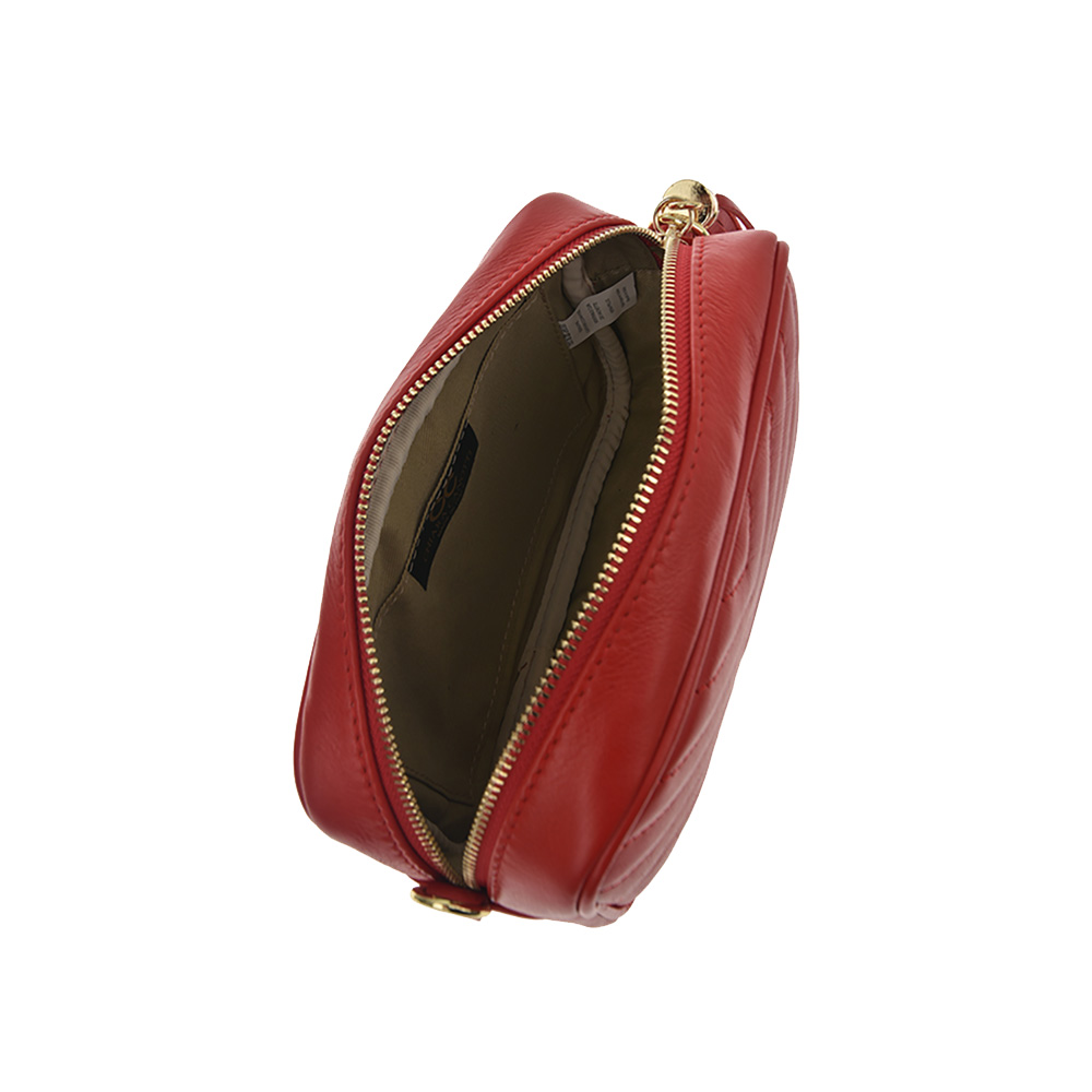 Geanta dama din piele naturala Chiara Canotti CC0888, Rosu, #5, Bagsy