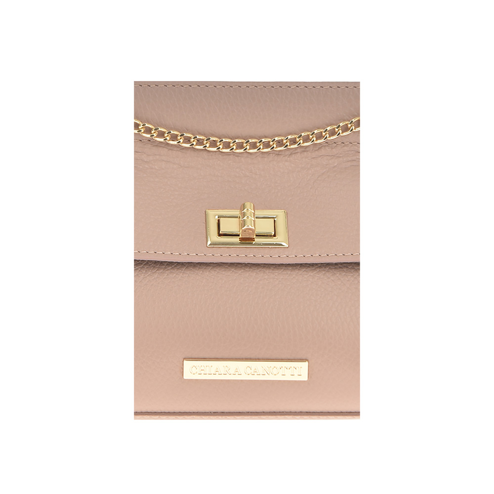 Geanta de umar din piele naturala, Chiara Canotti CC0889, Roz prafuit, #4, Bagsy