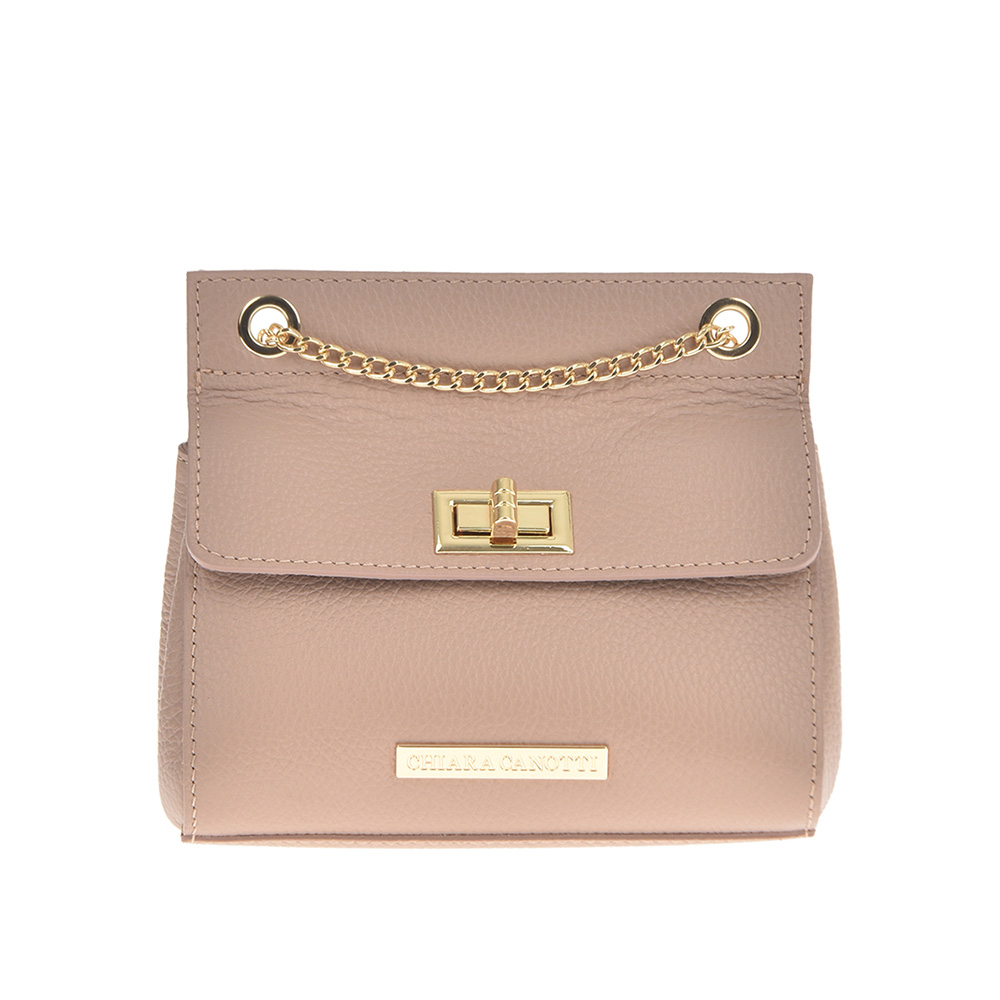Geanta de umar din piele naturala, Chiara Canotti CC0889, Roz prafuit, #1, Bagsy
