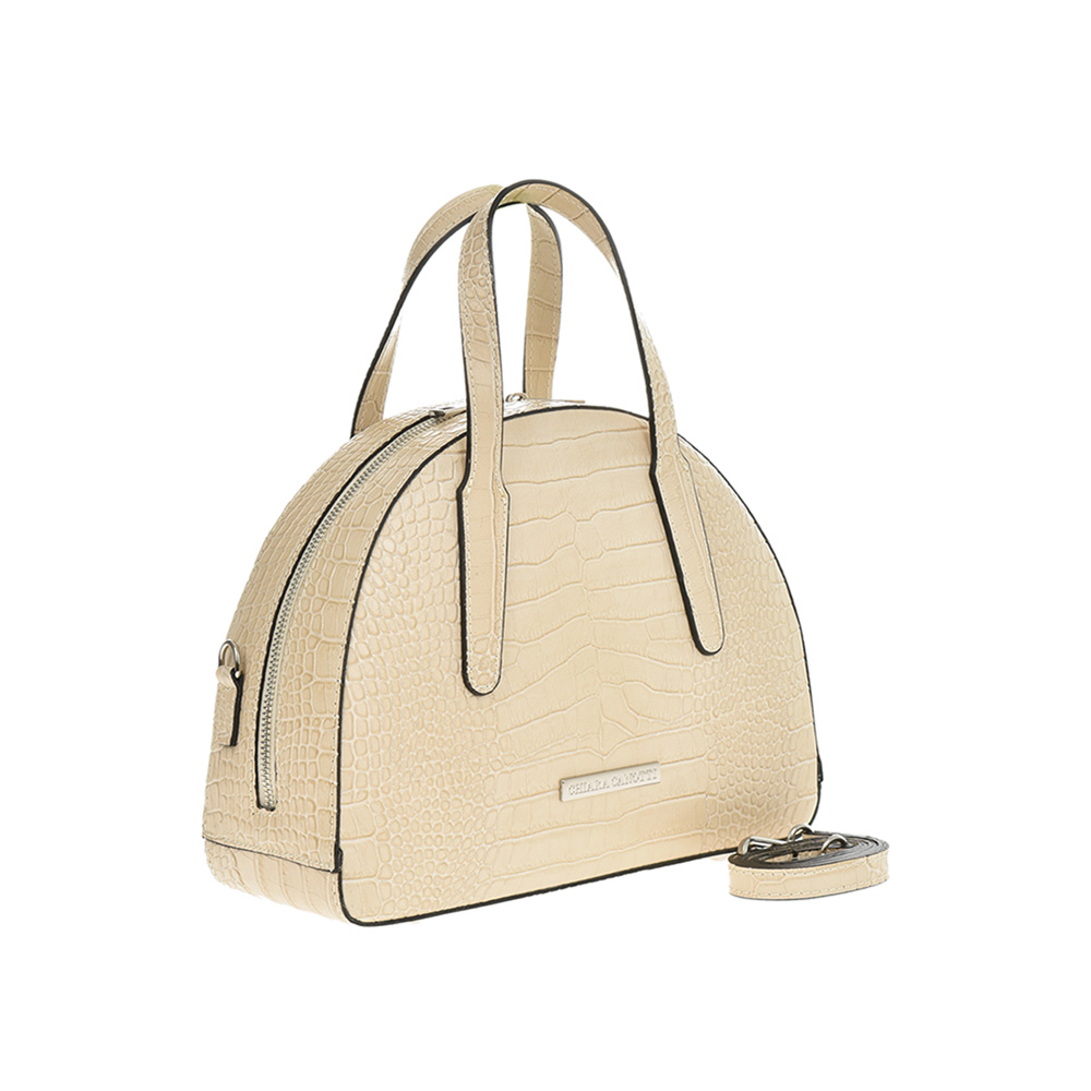 Geanta de mana din piele naturala Chiara Canotti CC0898, Bej, #2, Bagsy