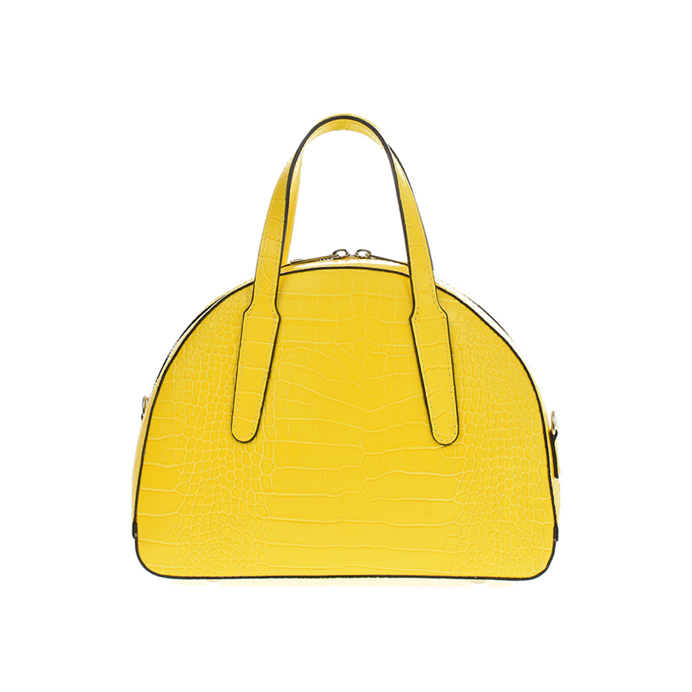 Geanta de mana din piele naturala Chiara Canotti CC0898, Galben, #3, Bagsy