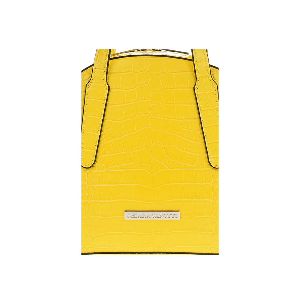 Geanta de mana din piele naturala Chiara Canotti CC0898, Galben, #4, Bagsy