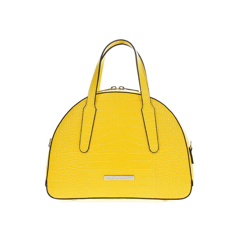 Geanta de mana din piele naturala Chiara Canotti CC0898, Galben, #1, Bagsy