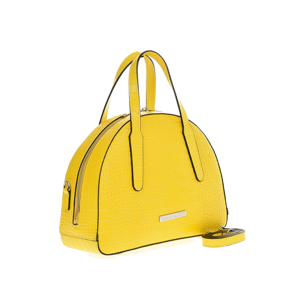 Geanta de mana din piele naturala Chiara Canotti CC0898, Galben, #2, Bagsy