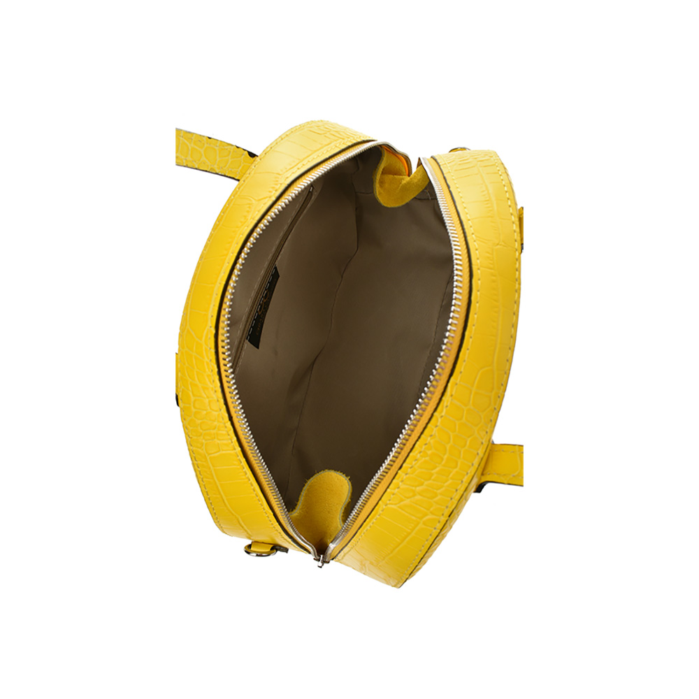 Geanta de mana din piele naturala Chiara Canotti CC0898, Galben, #5, Bagsy