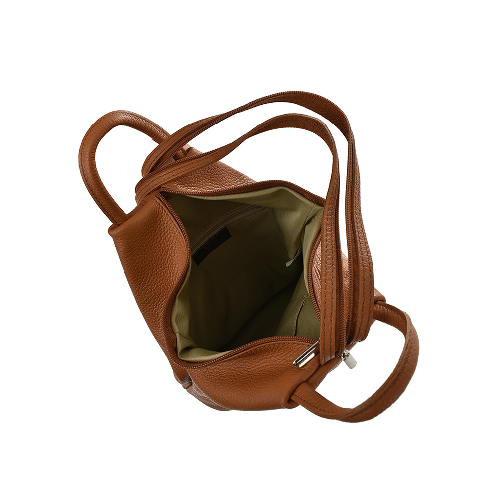 Rucsac dama din piele naturala Chiara Canotti CC0947, Cognac, #5, Bagsy