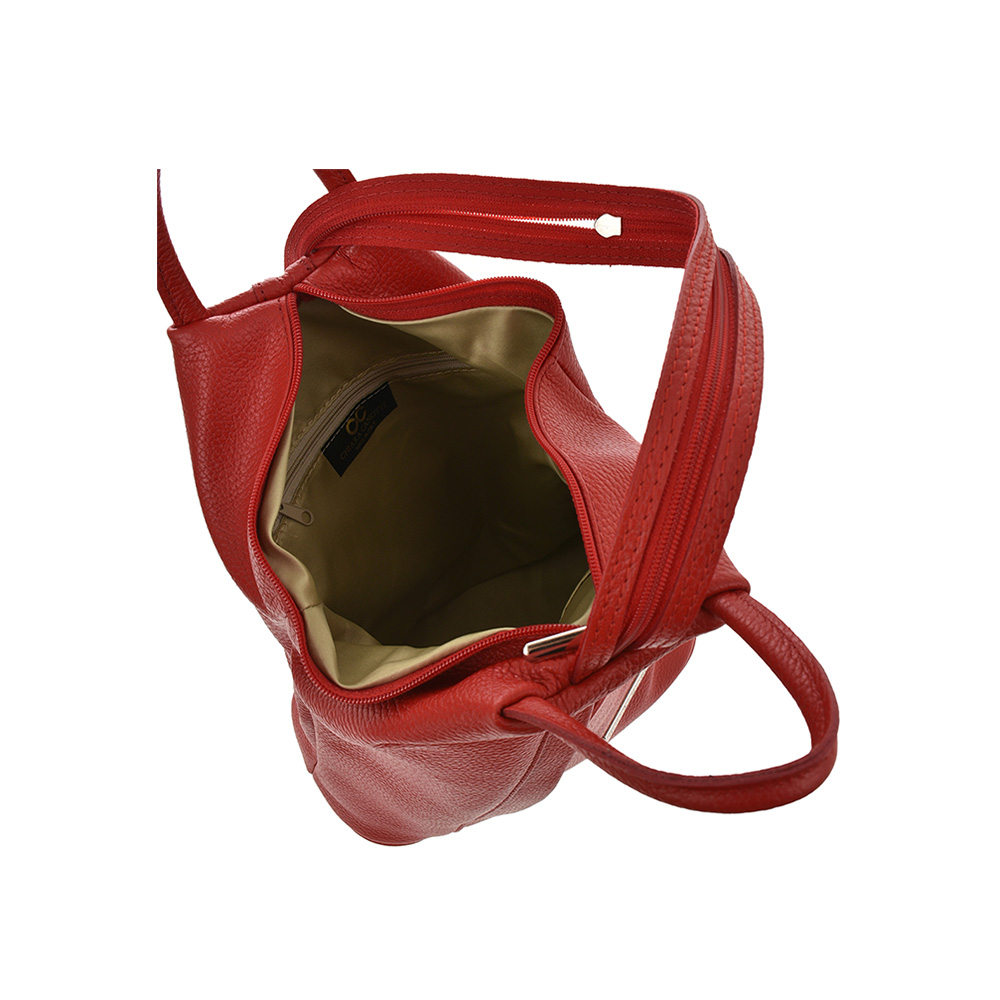 Rucsac dama din piele naturala Chiara Canotti CC0947, Rosu, #5, Bagsy