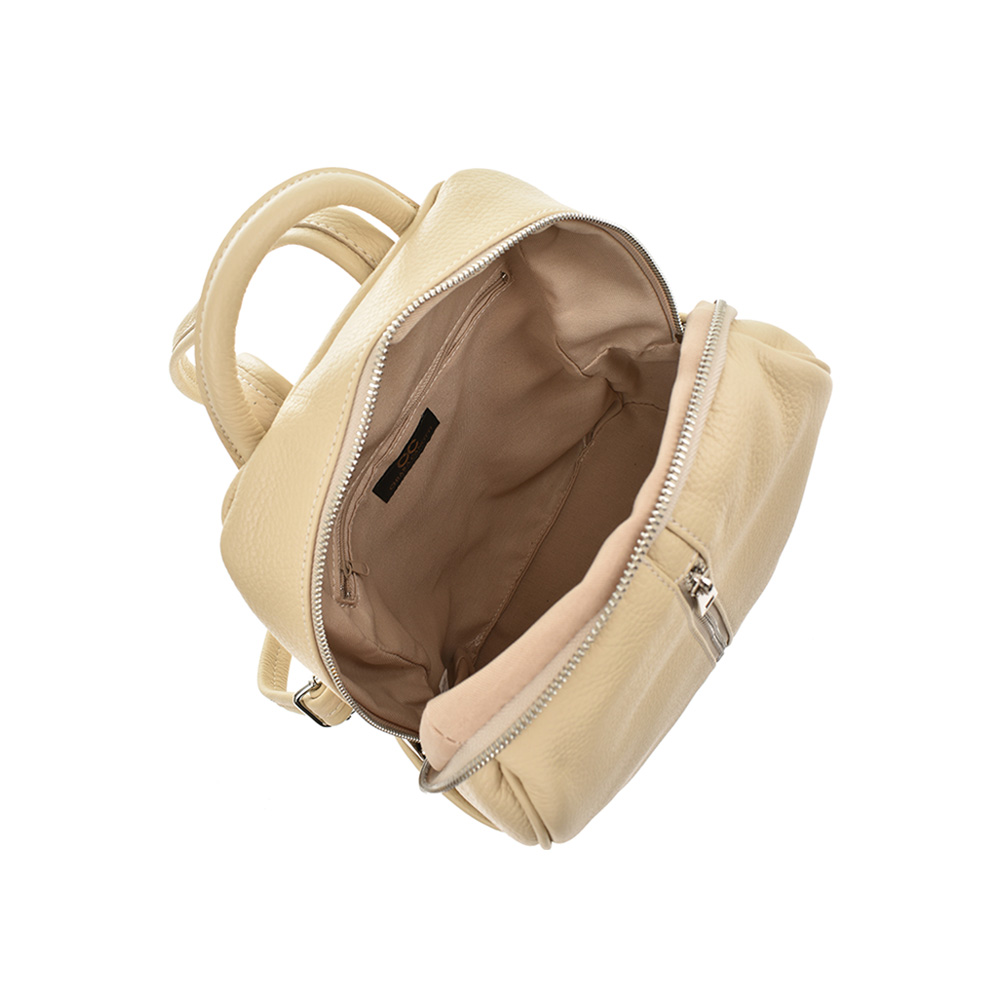 Rucsac dama din piele naturala Chiara Canotti CC0955, Bej, #5, Bagsy