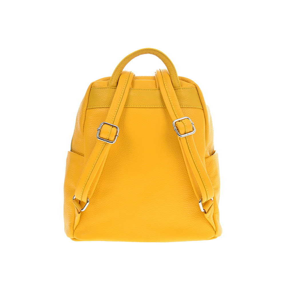 Rucsac dama din piele naturala Chiara Canotti CC0955, Galben, #3, Bagsy