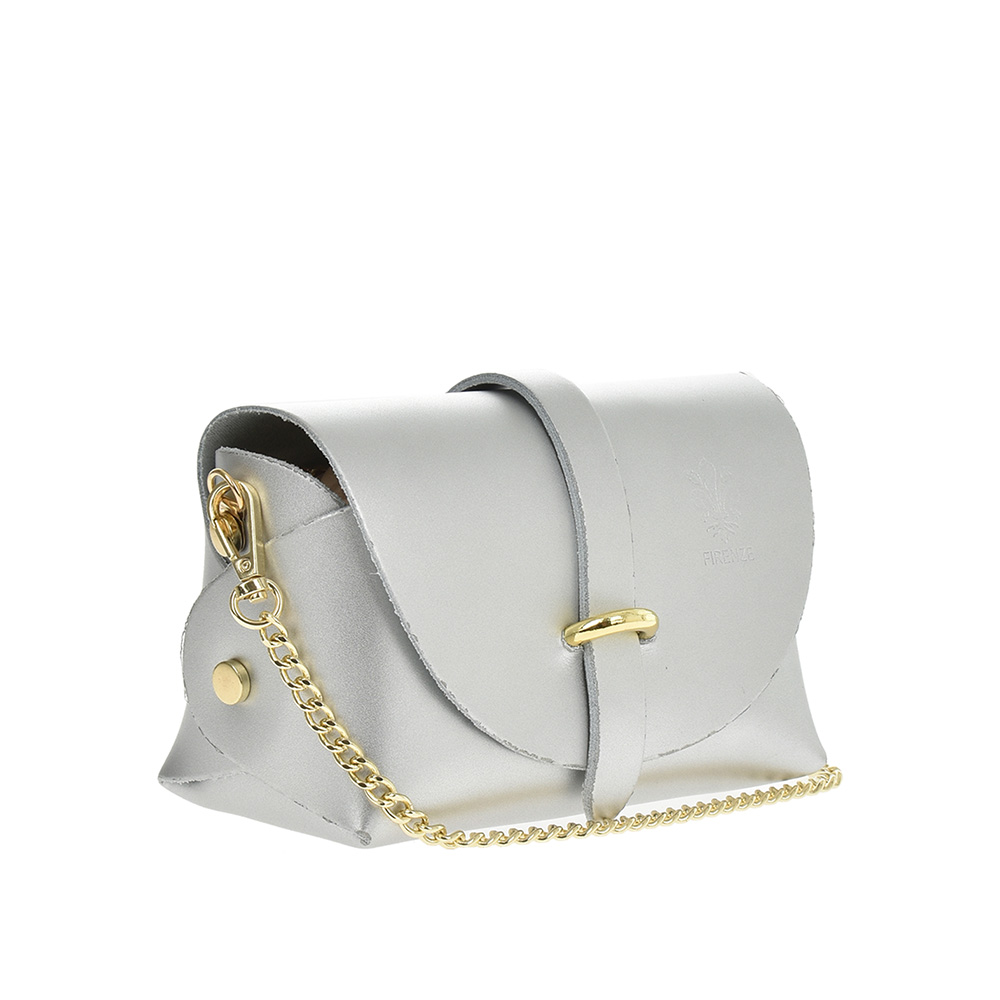 Geanta dama din piele naturala Chiara Canotti CC0956, Argintiu, #2, Bagsy