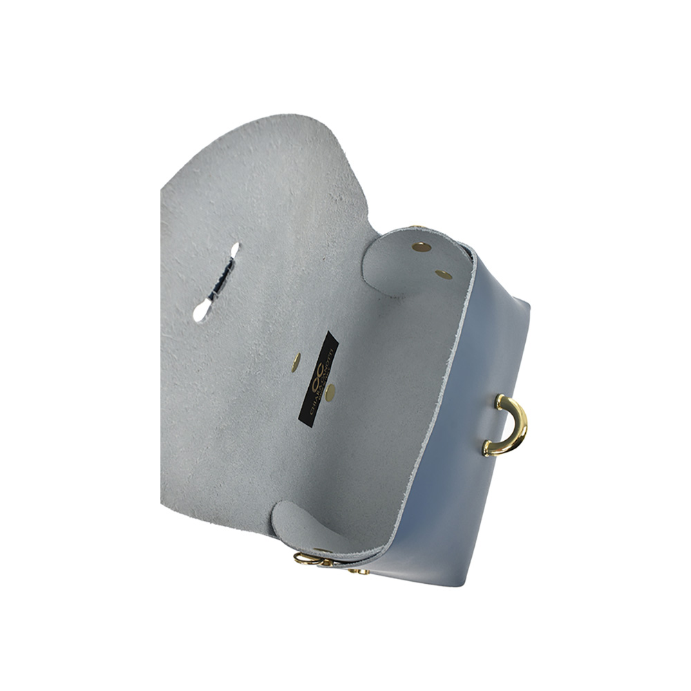 Geanta dama din piele naturala Chiara Canotti CC0956, Albastru deschis, #5, Bagsy