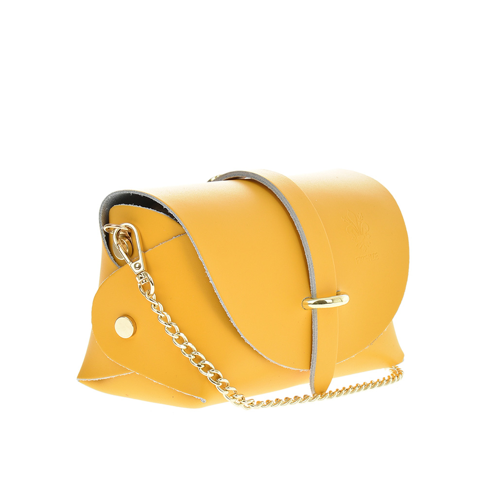 Geanta dama din piele naturala Chiara Canotti CC0956, Galben, #2, Bagsy