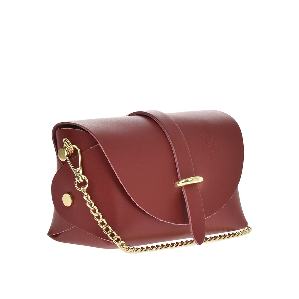 Geanta dama din piele naturala Chiara Canotti CC0956, Rosu inchis, Nr. 2, Bagsy