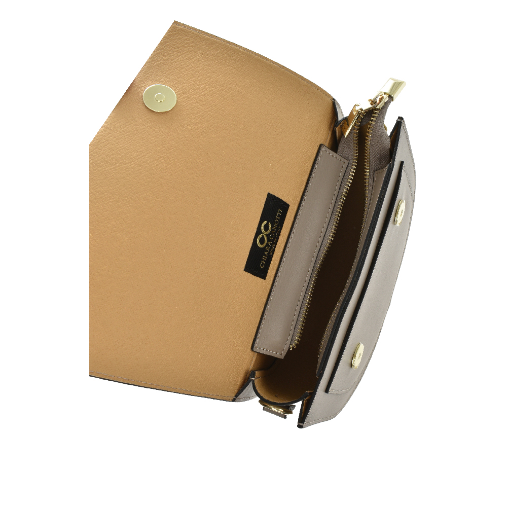 Geanta de umar din piele naturala Chiara Canotti CC1016, Grej, #4, Bagsy