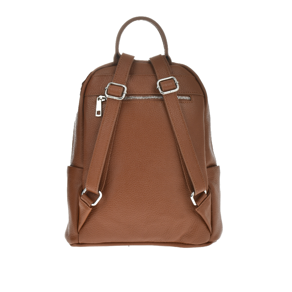 Rucsac dama din piele naturala Chiara Canotti CC1022, Cognac, #3, Bagsy