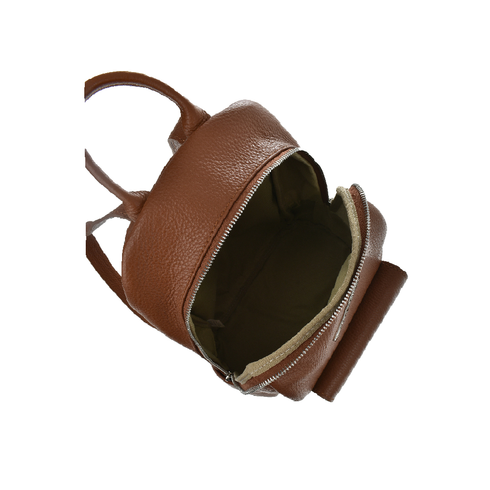 Rucsac dama din piele naturala Chiara Canotti CC1022, Cognac, #4, Bagsy