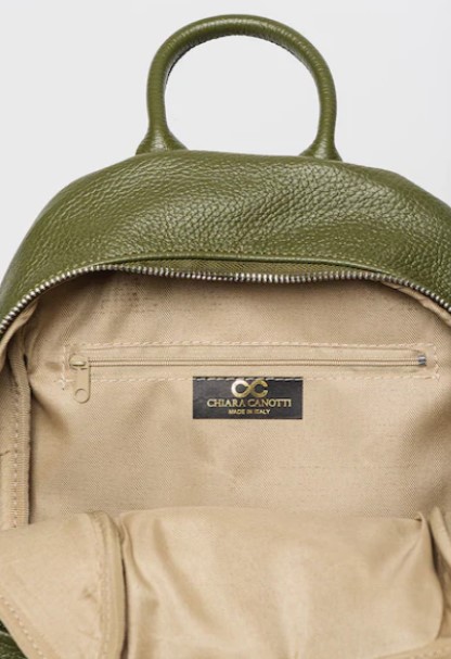 Rucsac dama din piele naturala Chiara Canotti CC1022, Verde, #6, Bagsy