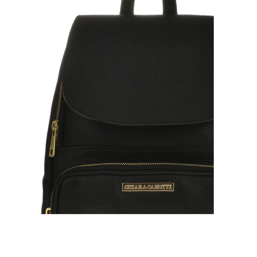 Rucsac dama din piele naturala Chiara Canotti CC1062, Negru, #5, Bagsy