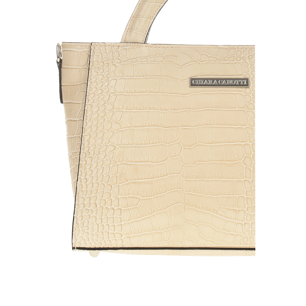 Geanta de mana din piele naturala Chiara Canotti CC1136, Bej, #5, Bagsy