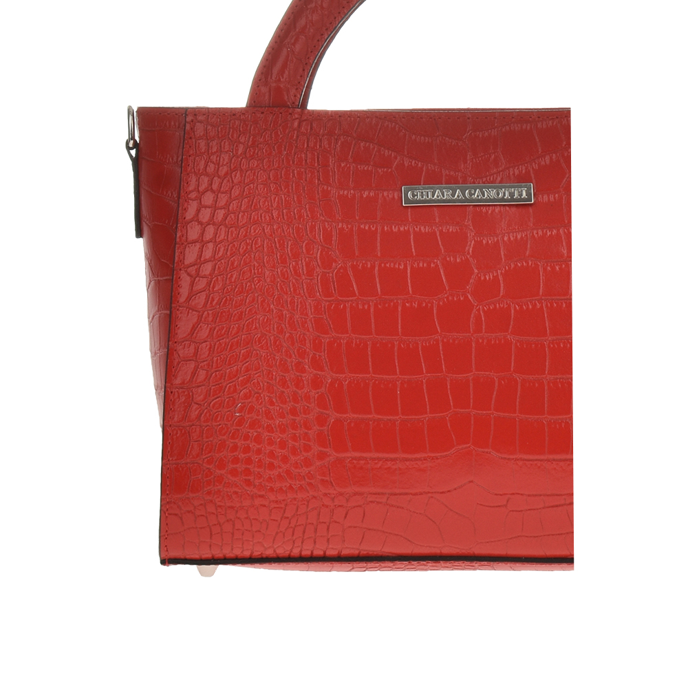 Geanta de mana din piele naturala Chiara Canotti CC1136, Rosu, #5, Bagsy