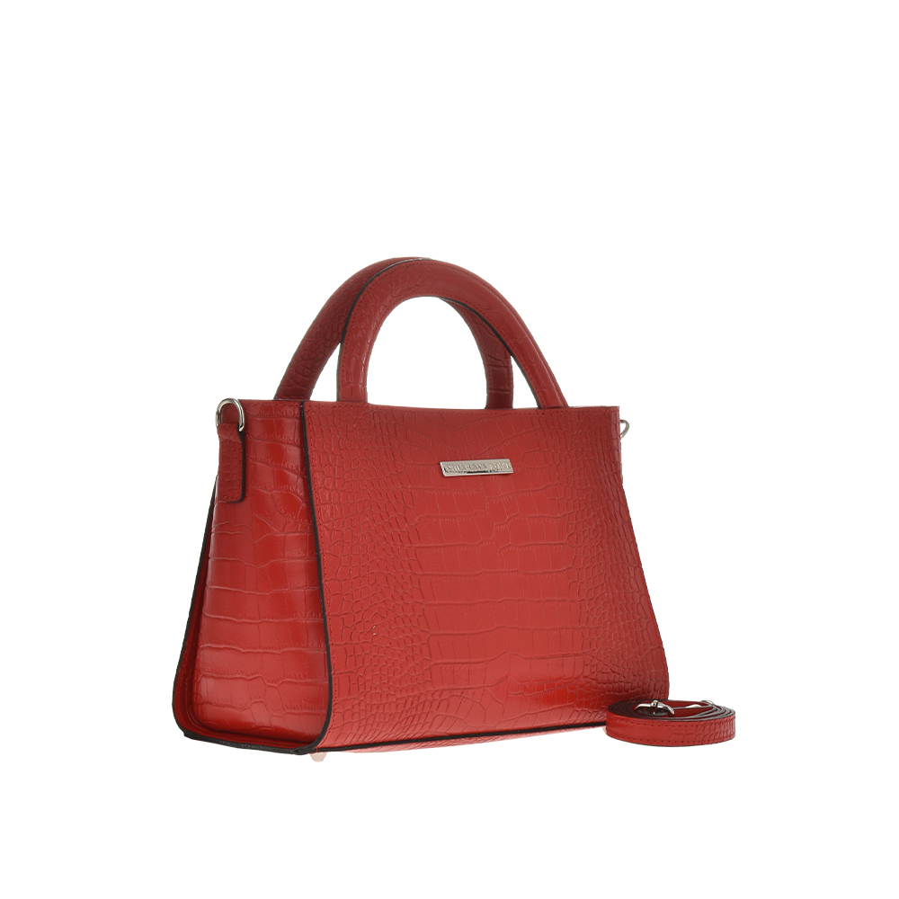 Geanta de mana din piele naturala Chiara Canotti CC1136, Rosu, #2, Bagsy