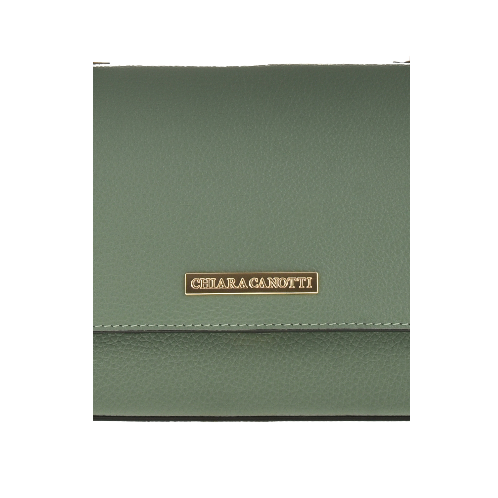 Geanta de mana din piele  naturala Chiara Canotti CC1141, Verde, #5, Bagsy