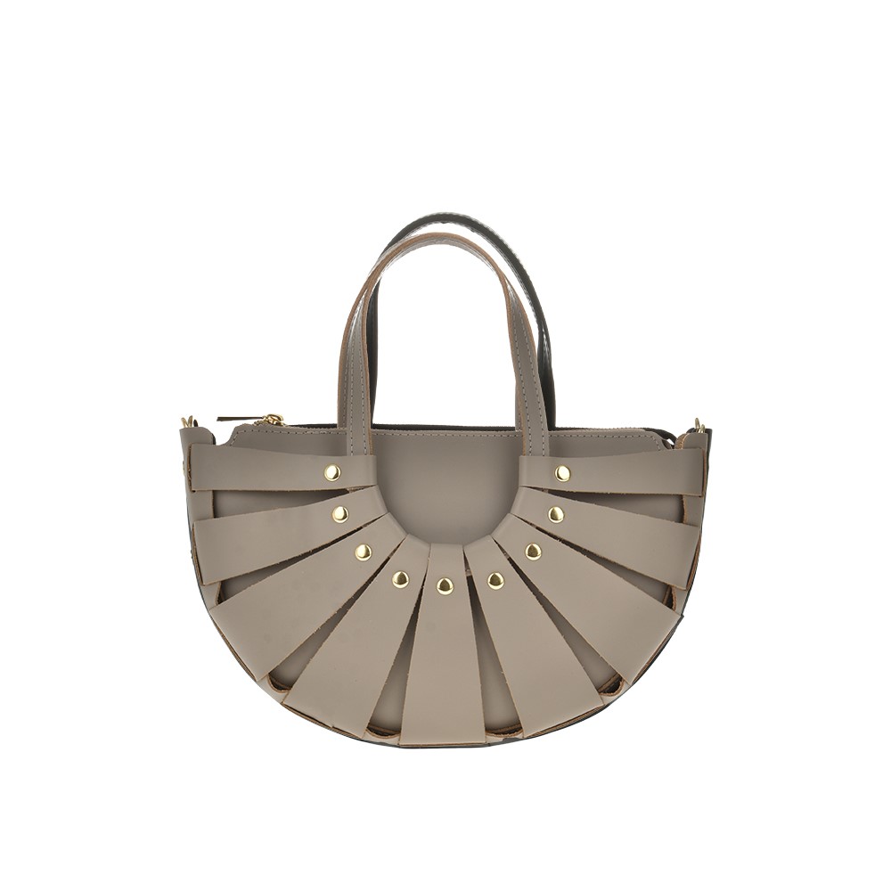 Geanta de mana din piele naturala Chiara Canotti CC1142, Grej, #3, Bagsy