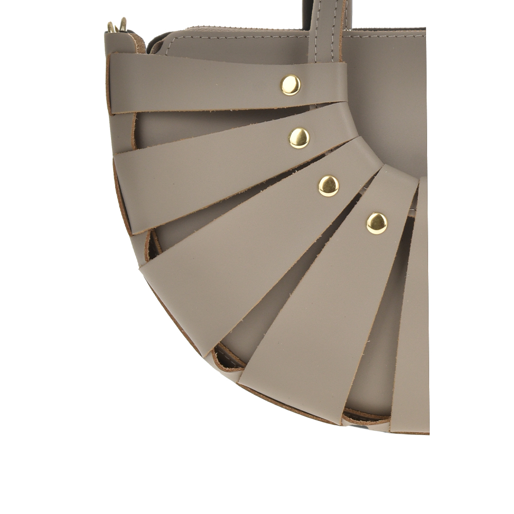 Geanta de mana din piele naturala Chiara Canotti CC1142, Grej, #5, Bagsy