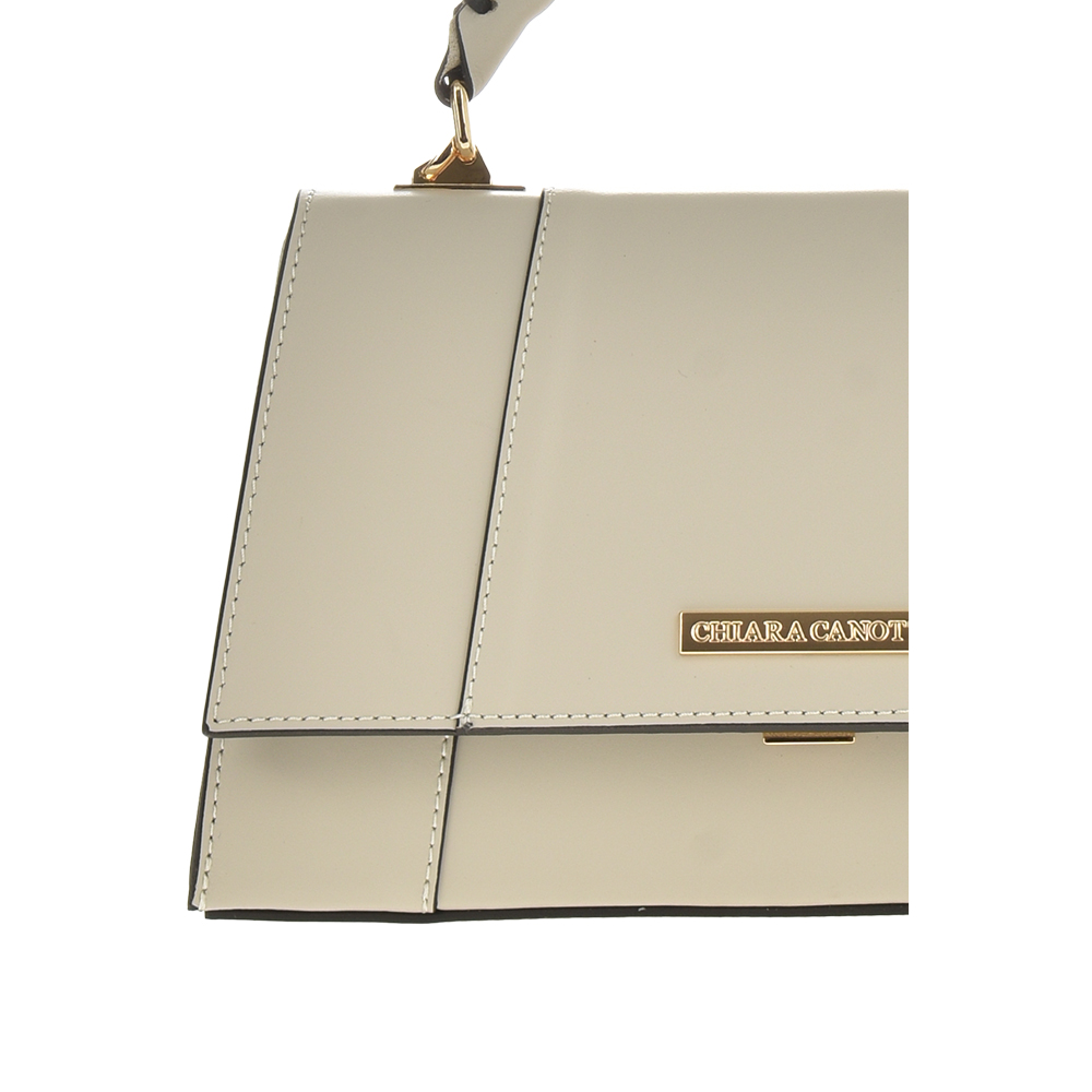 Geanta de mana din piele naturala Chiara Canotti CC1145, Bej, Nr. 5, Bagsy