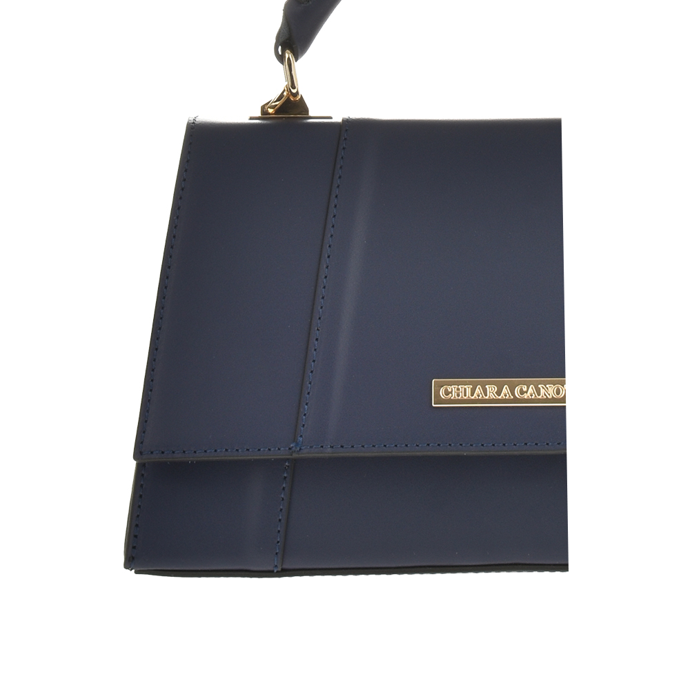 Geanta de mana din piele naturala Chiara Canotti CC1145, Albastru, #5, Bagsy