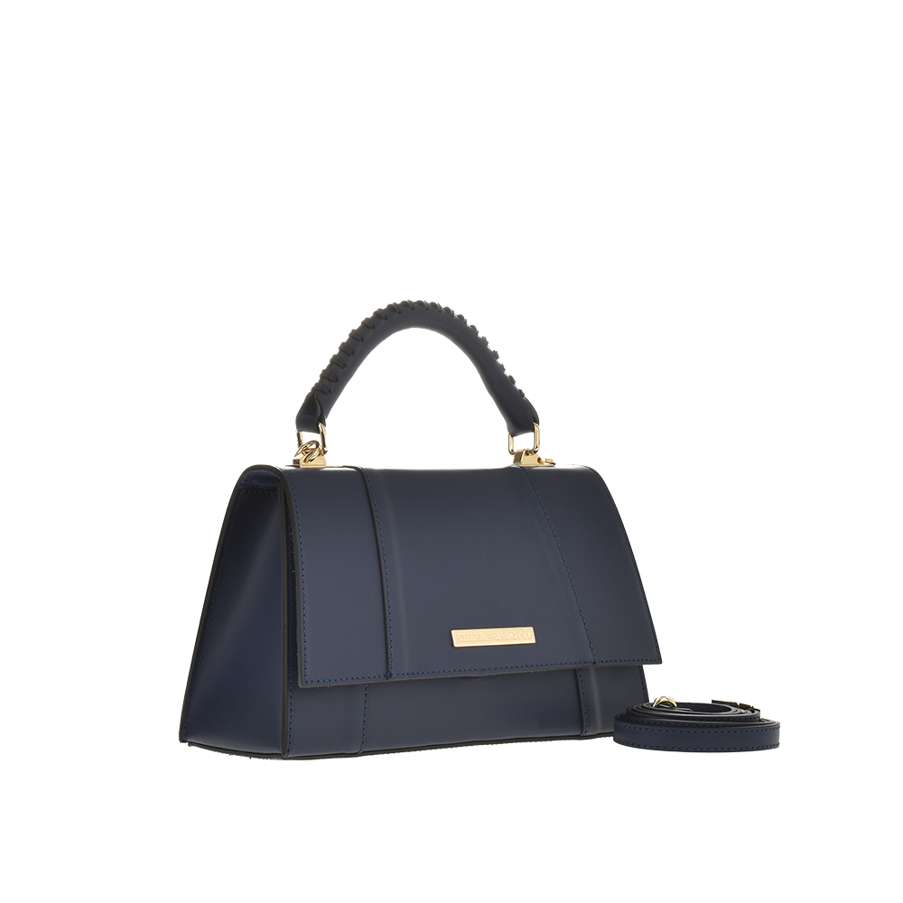 Geanta de mana din piele naturala Chiara Canotti CC1145, Albastru, #2, Bagsy