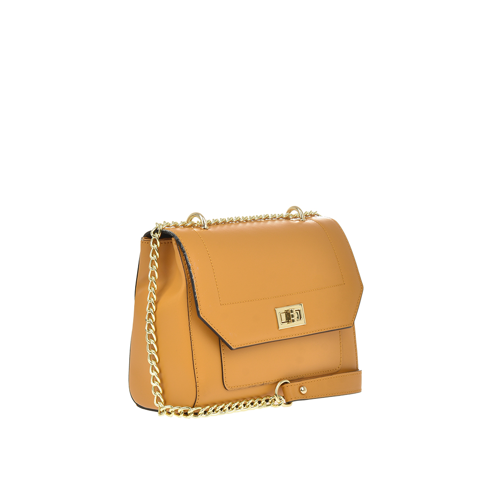 Geanta dama din piele naturala Chiara Canotti CC1173, Galben, #2, Bagsy