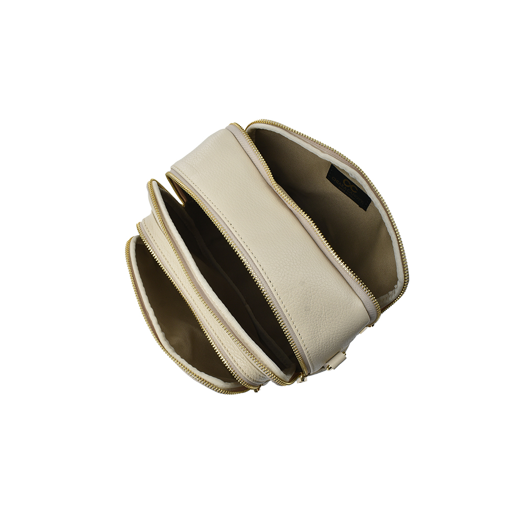 Geanta de umar din piele naturala Chiara Canotti CC1192, Bej, #4, Bagsy