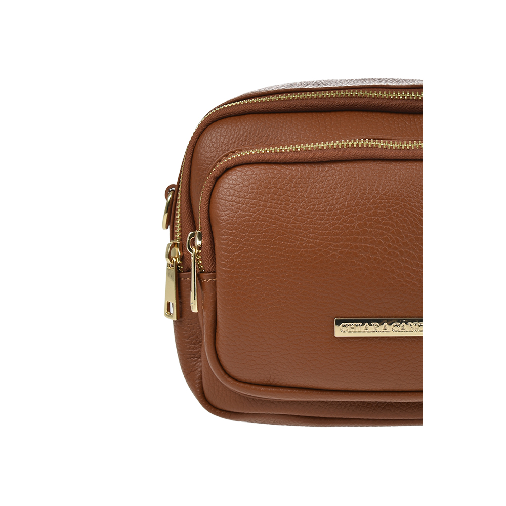 Geanta de umar din piele naturala Chiara Canotti CC1192, Cognac, #5, Bagsy