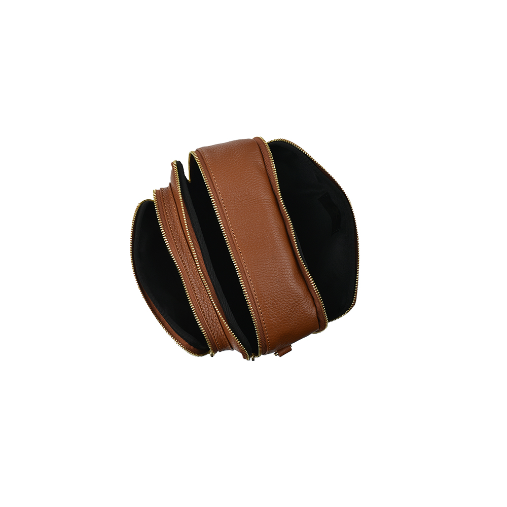 Geanta de umar din piele naturala Chiara Canotti CC1192, Cognac, #4, Bagsy