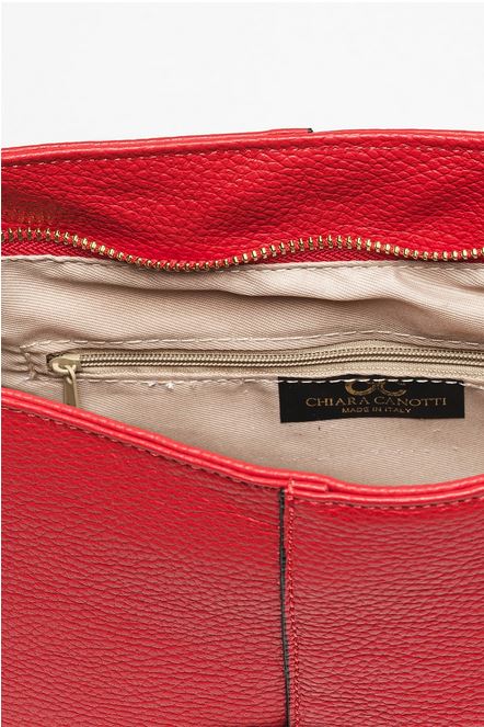 Geanta de umar din piele naturala Chiara Canotti CC1193, Rosu, #3, Bagsy