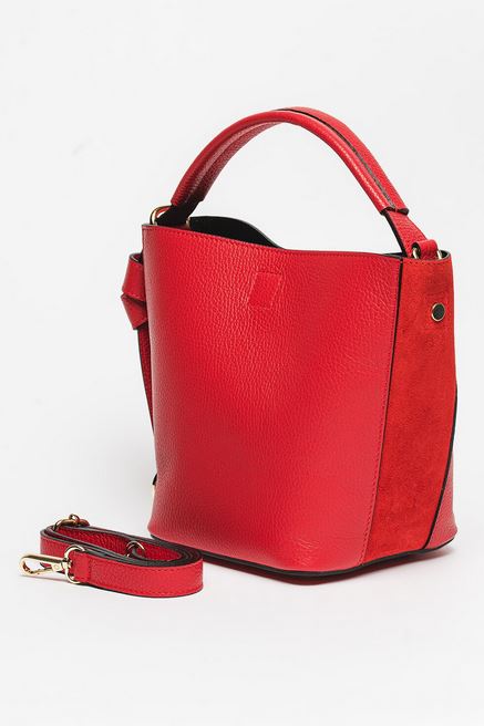 Geanta de mana din piele naturala Chiara Canotti CC1196, Rosu, #2, Bagsy