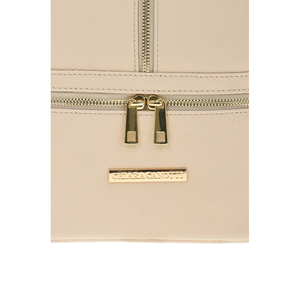 Rucsac dama din piele naturala  Chiara Canotti CC1222, Bej, #5, Bagsy