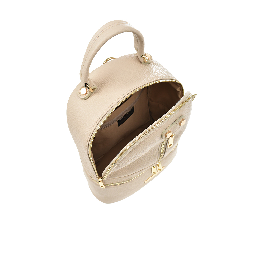 Rucsac dama din piele naturala  Chiara Canotti CC1222, Bej, #4, Bagsy