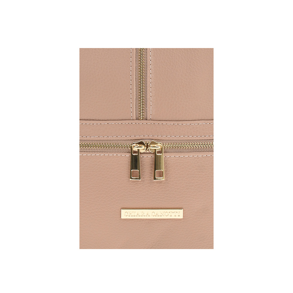 Rucsac dama din piele naturala Chiara Canotti CC1222, Roz prafuit, #5, Bagsy