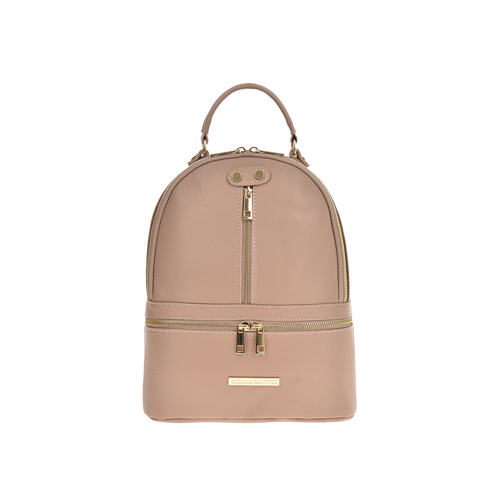 Rucsac dama din piele naturala Chiara Canotti CC1222, Roz prafuit, #1, Bagsy