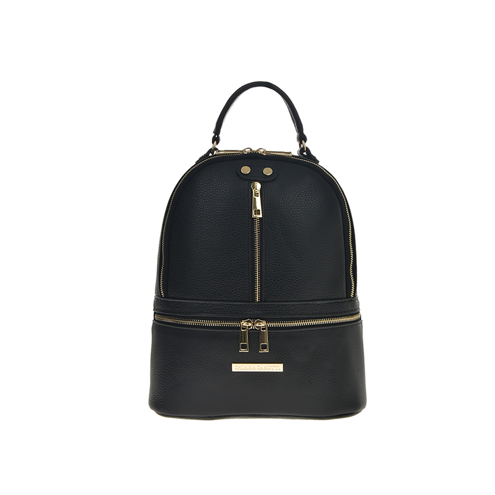 Rucsac dama din piele naturala  Chiara Canotti CC1222, Negru, #1, Bagsy