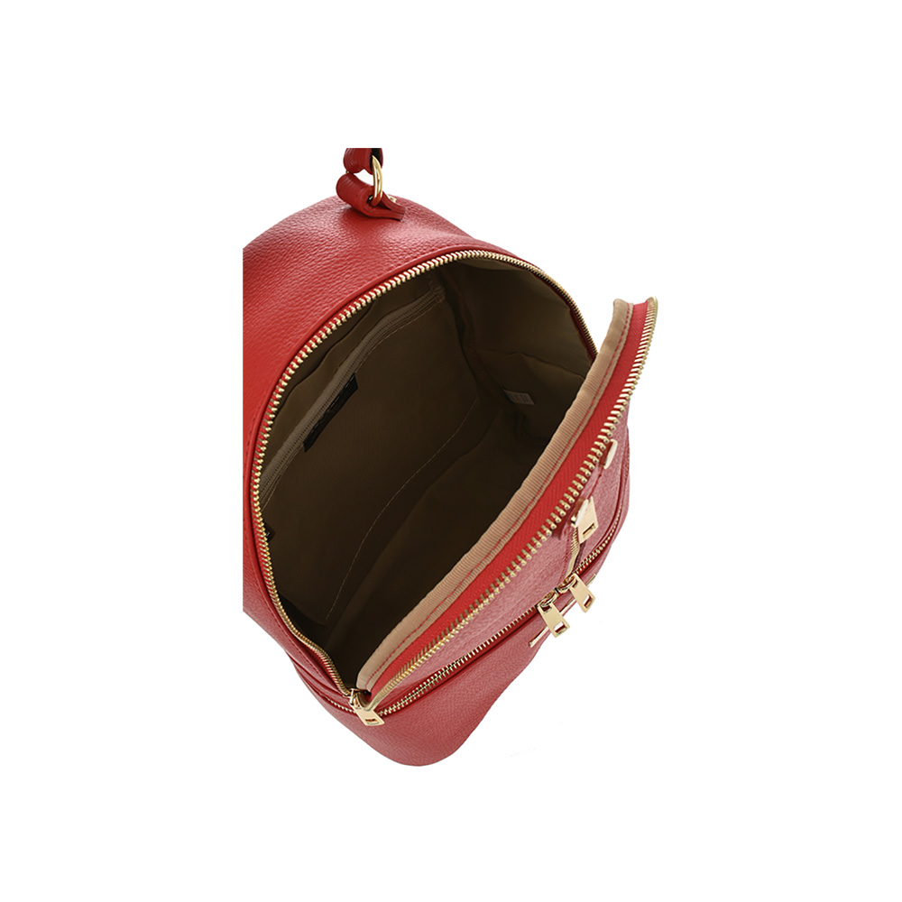 Rucsac dama din piele naturala  Chiara Canotti CC1222, Rosu, #4, Bagsy