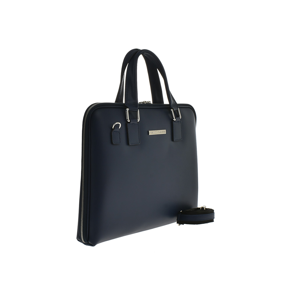 Geanta Office/Servieta din piele naturala Chiara Canotti CC1224, Albastru, #2, Bagsy