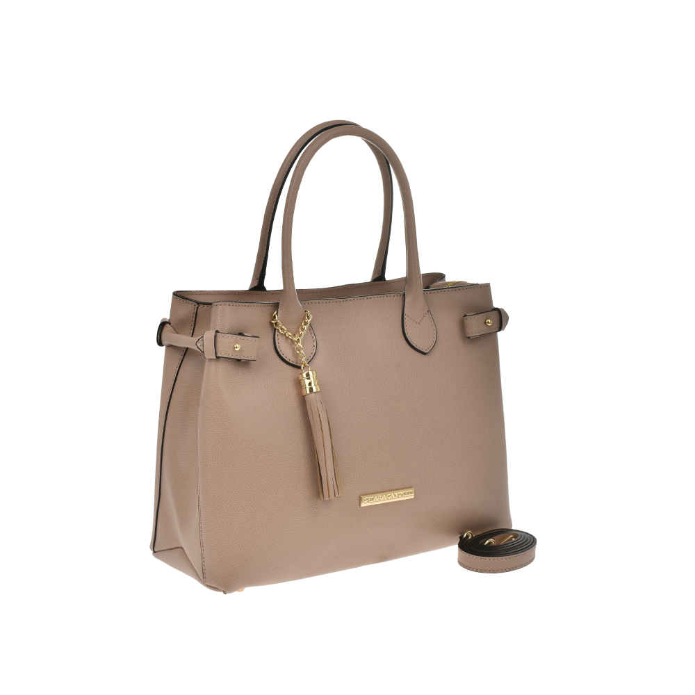 Geanta dama din piele naturala Chiara Canotti CC1225, Roz prafuit, #2, Bagsy