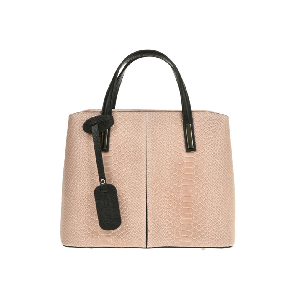 Geanta de mana din piele naturala Chiara Canotti CC1226, Roz prafuit, #1, Bagsy