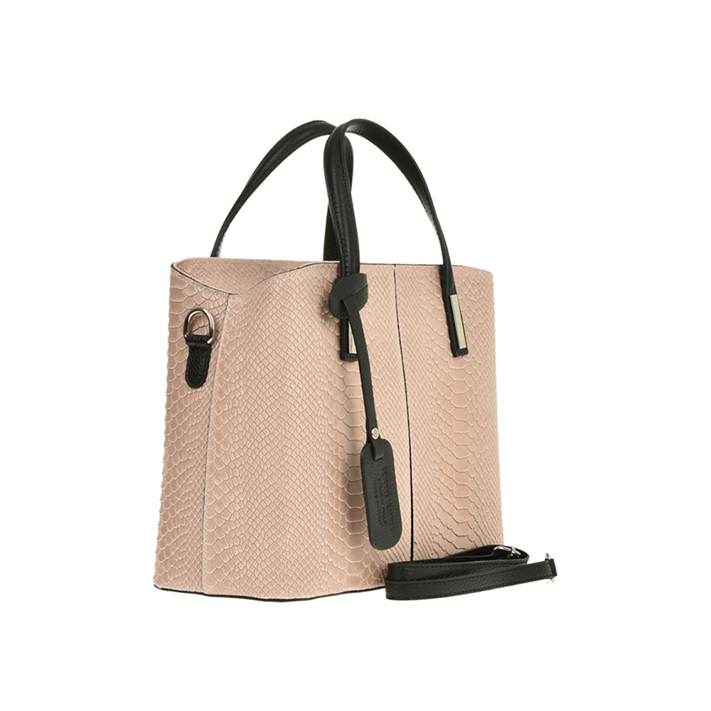 Geanta de mana din piele naturala Chiara Canotti CC1226, Roz prafuit, #2, Bagsy