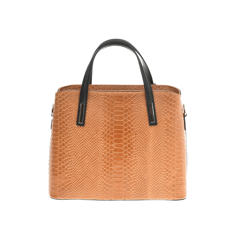 Geanta de mana din piele naturala Chiara Canotti CC1226, Cognac deschis, #3, Bagsy